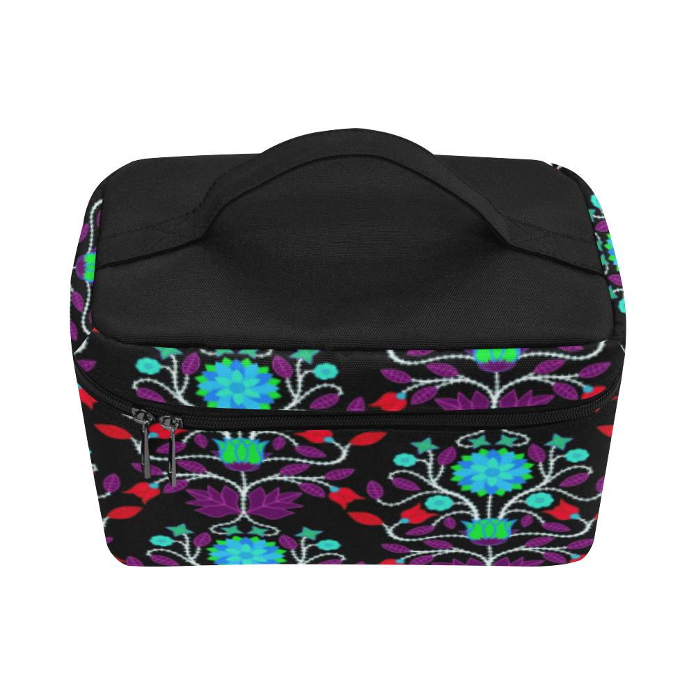 Floral Beadwork Four Clans Winter Cosmetic Bag/Large (Model 1658) Cosmetic Bag e-joyer