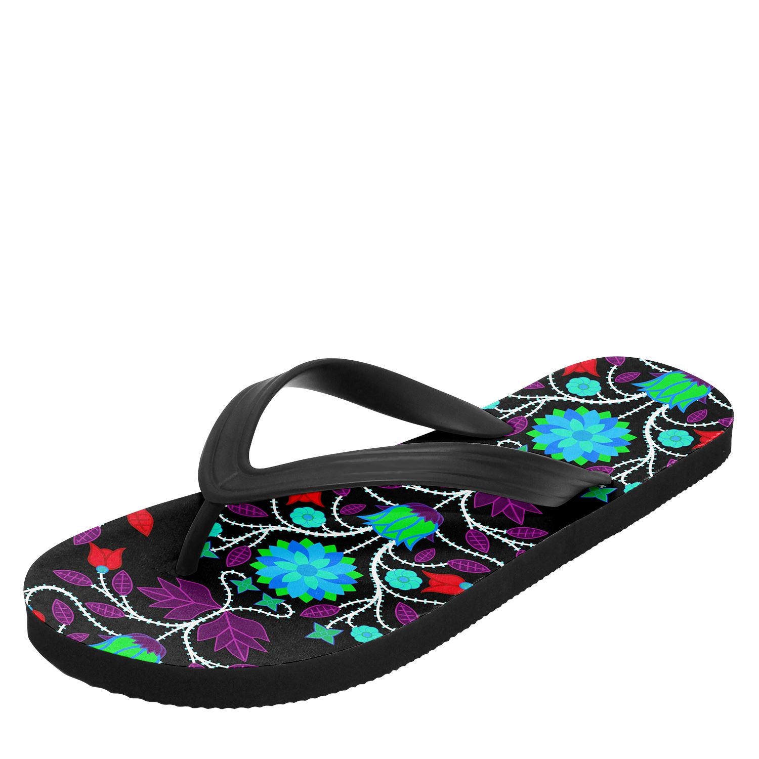 Floral Beadwork Four Clans Winter Flip Flops 49 Dzine