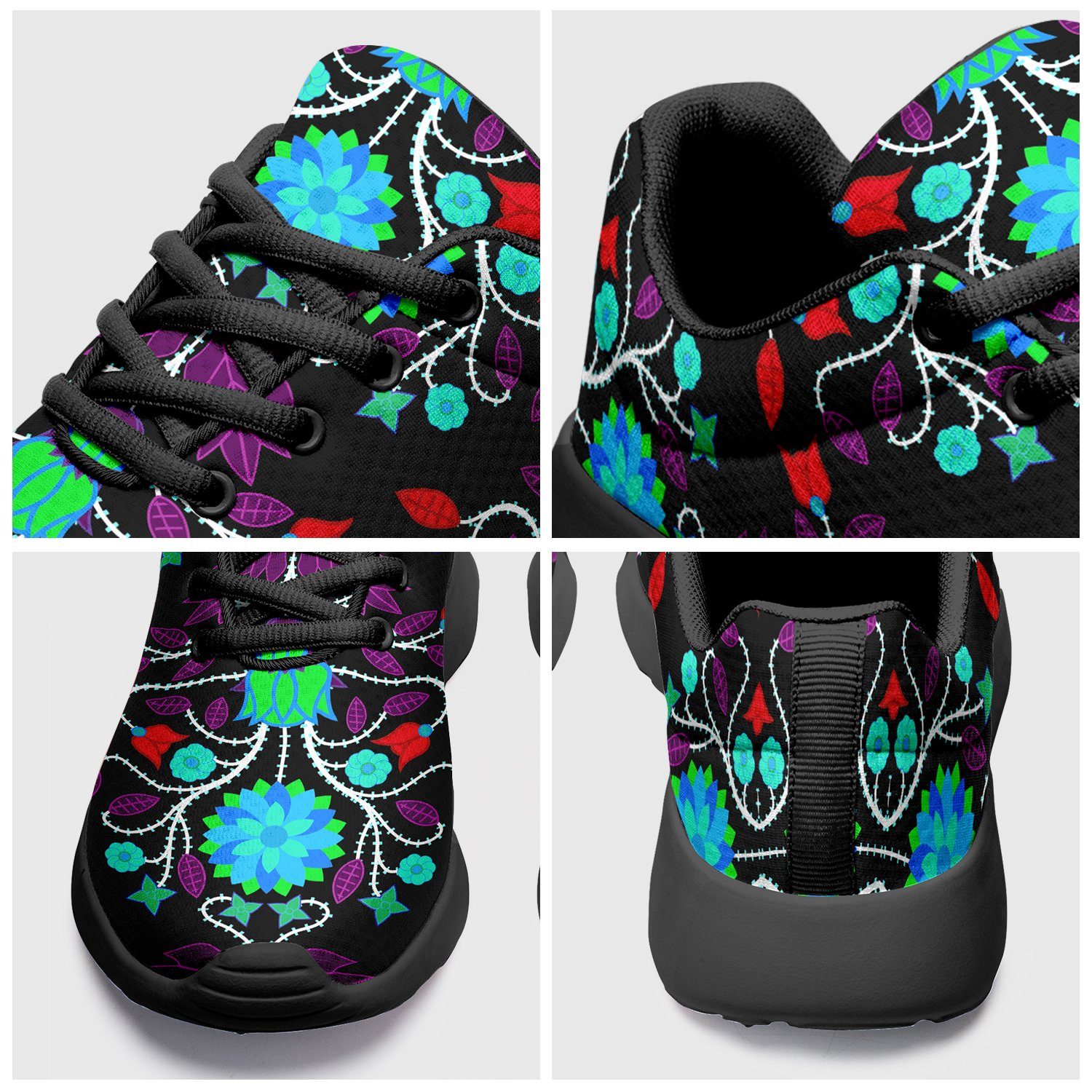 Floral Beadwork Four Clans Winter Ikkaayi Sport Sneakers 49 Dzine