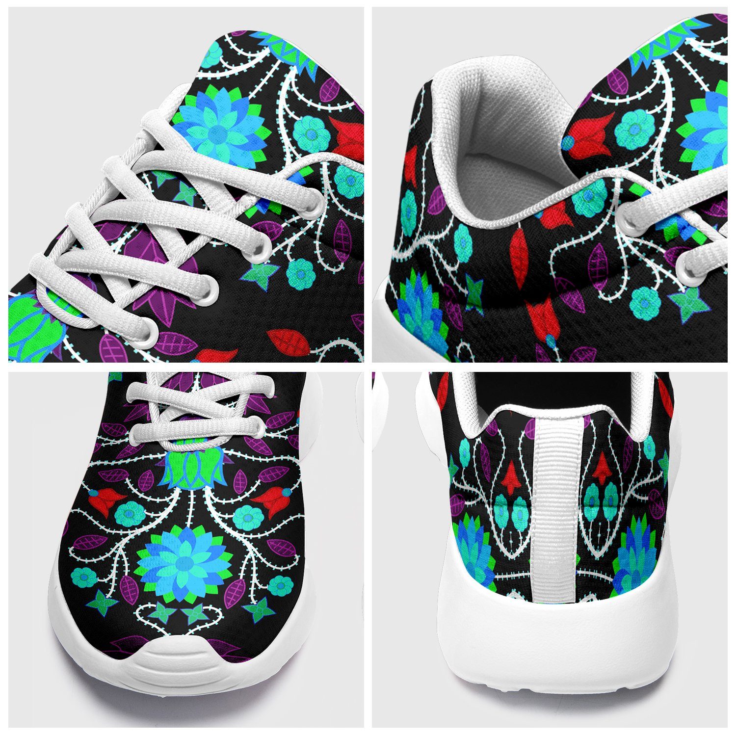 Floral Beadwork Four Clans Winter Ikkaayi Sport Sneakers 49 Dzine