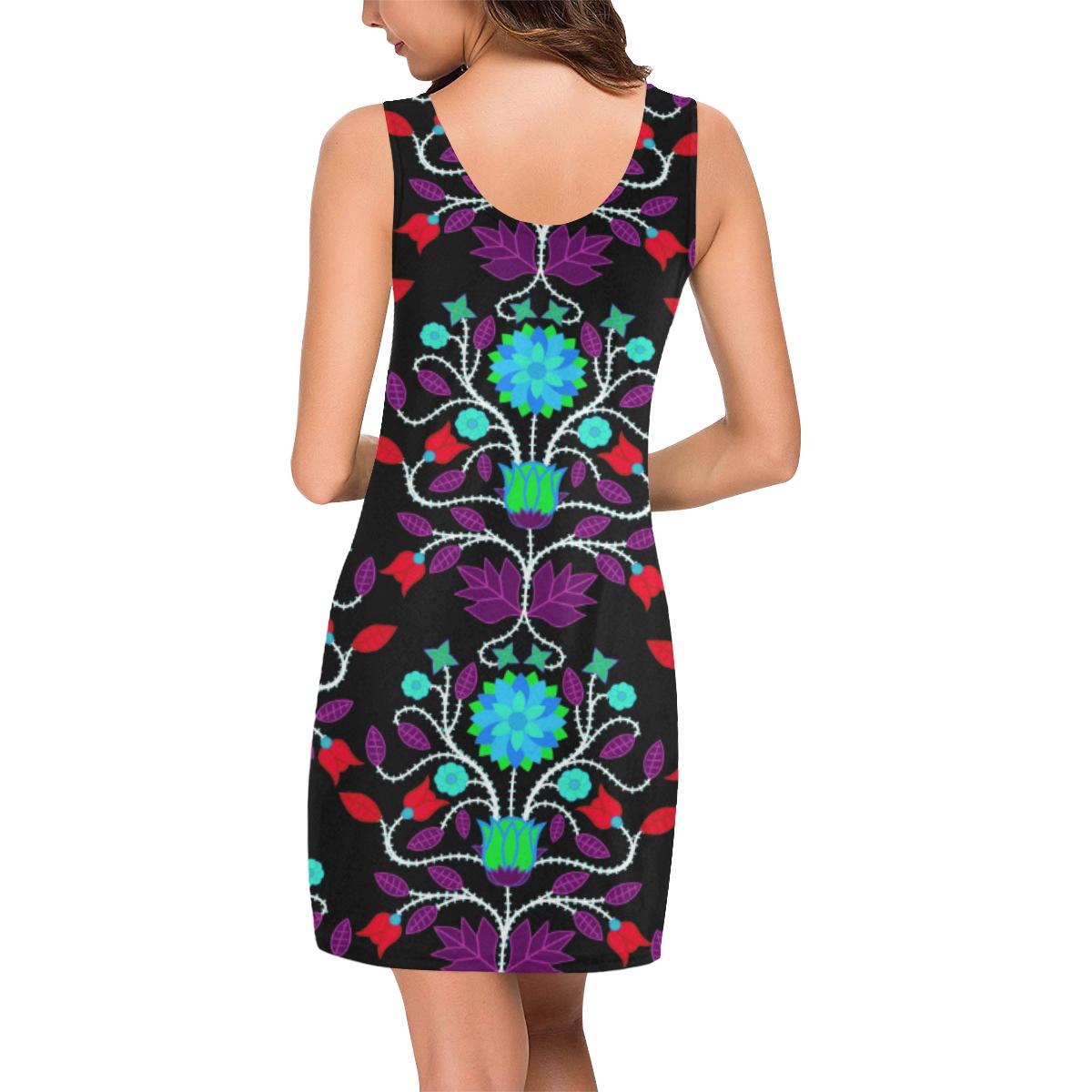 Floral Beadwork Four Clans Winter IkstsÃmiwa Vest Dress (Model D06) Medea Vest Dress (D06) e-joyer