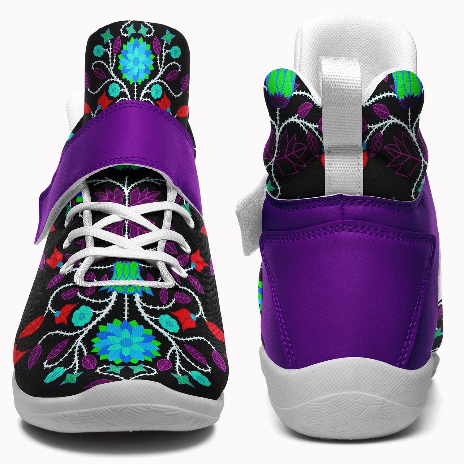 Floral Beadwork Four Clans Winter Ipottaa Basketball / Sport High Top Shoes 49 Dzine