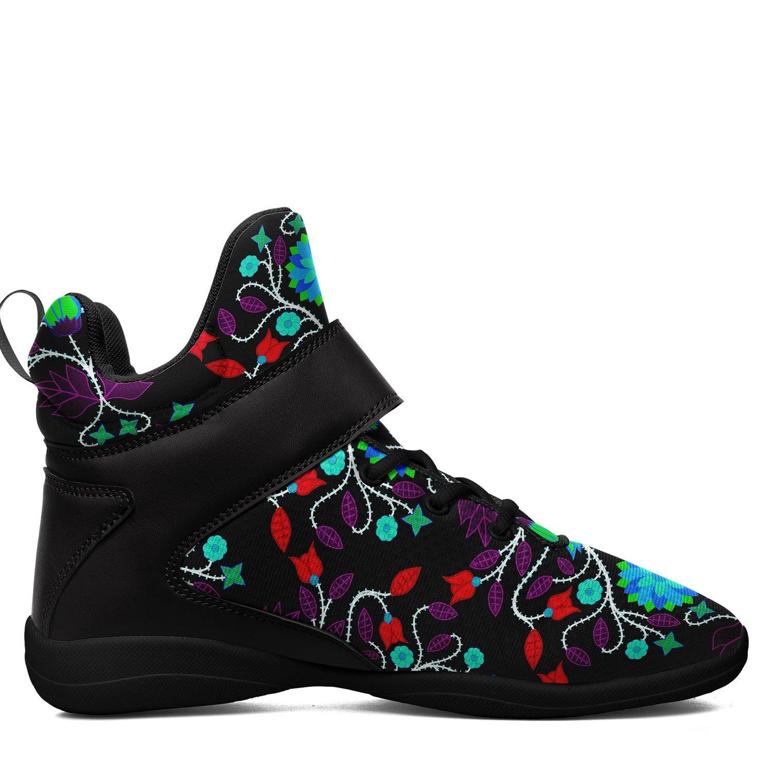 Floral Beadwork Four Clans Winter Ipottaa Basketball / Sport High Top Shoes - Black Sole 49 Dzine