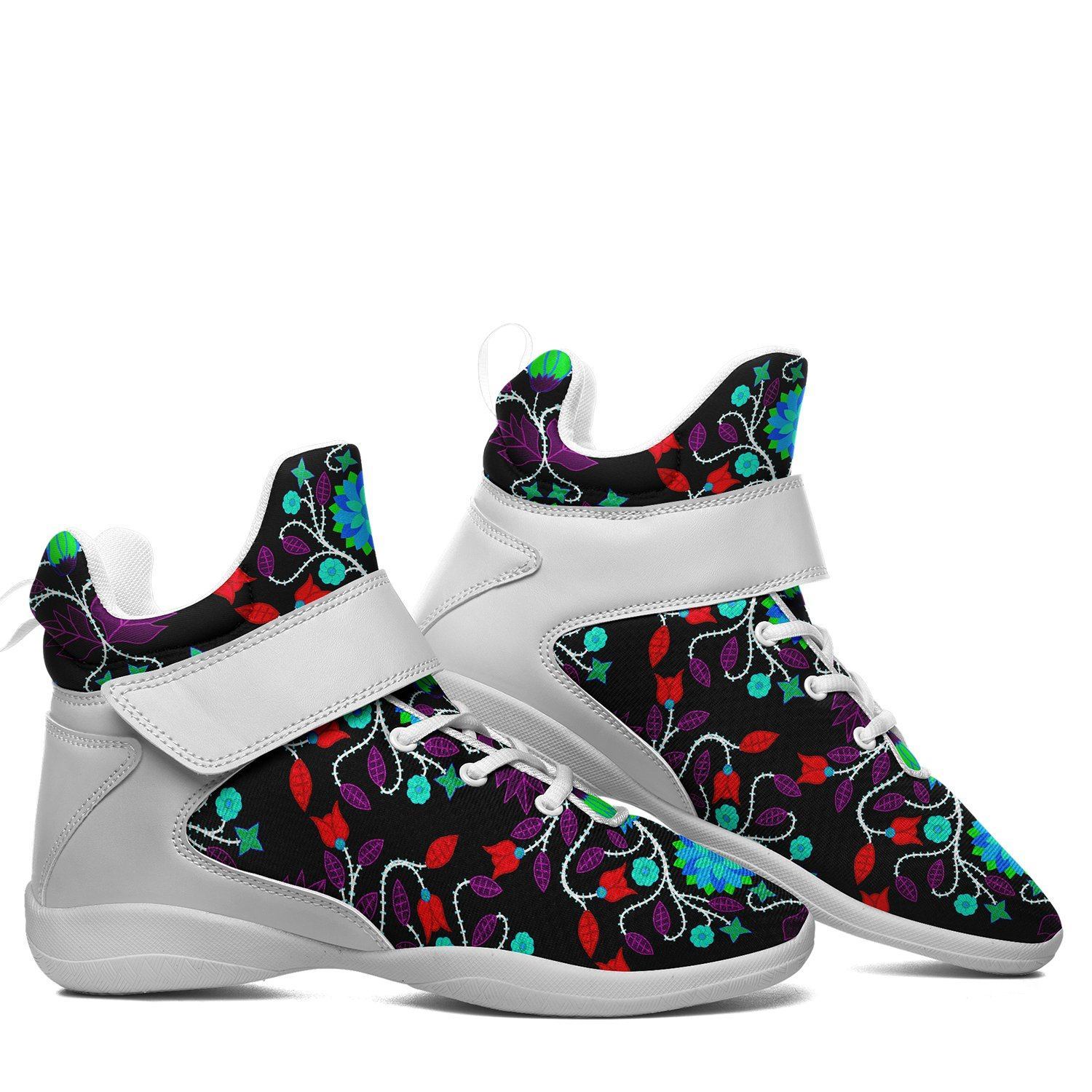 Floral Beadwork Four Clans Winter Ipottaa Basketball / Sport High Top Shoes - White Sole 49 Dzine