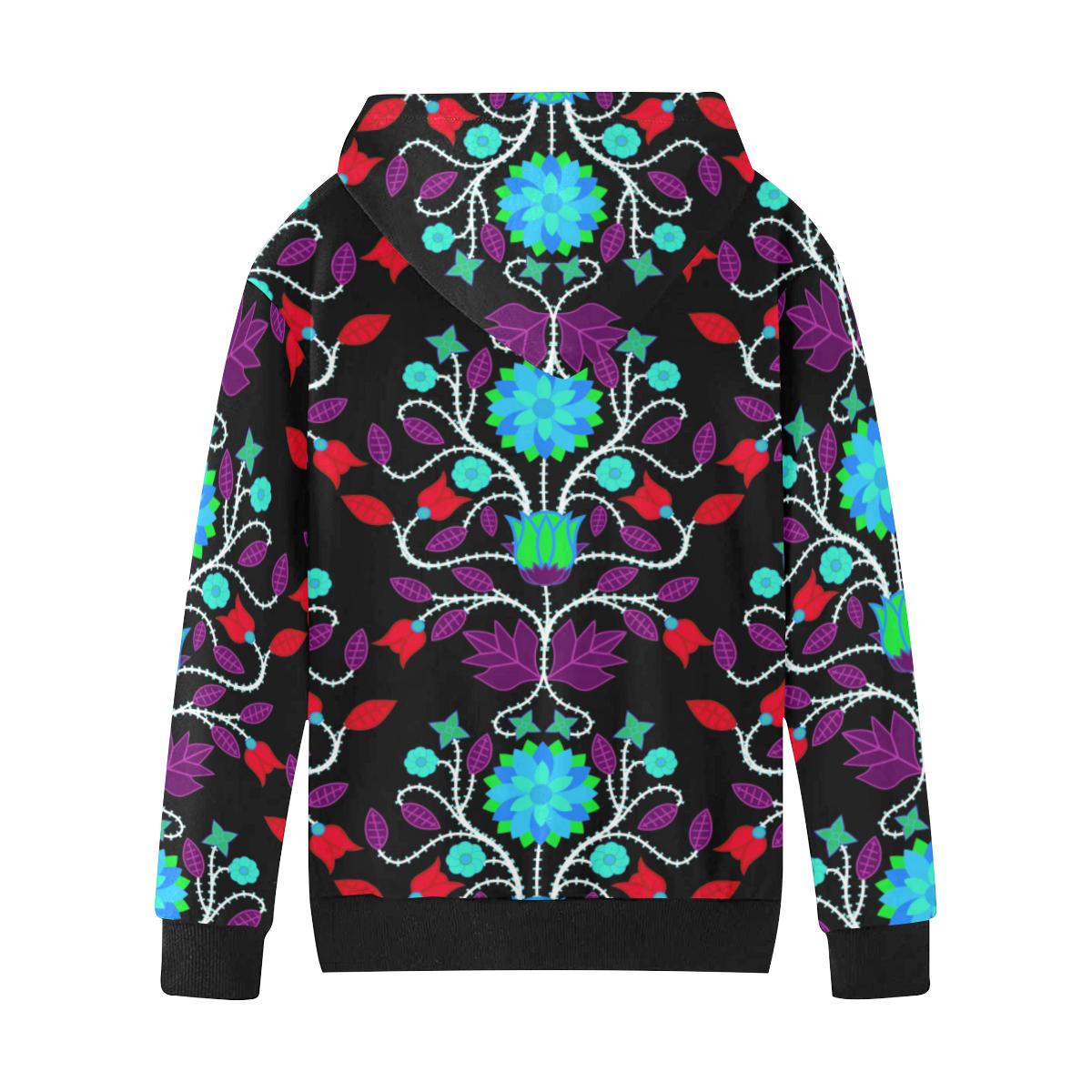 Floral Beadwork Four Clans Winter Kids' All Over Print Hoodie (Model H38) Kids' AOP Hoodie (H38) e-joyer