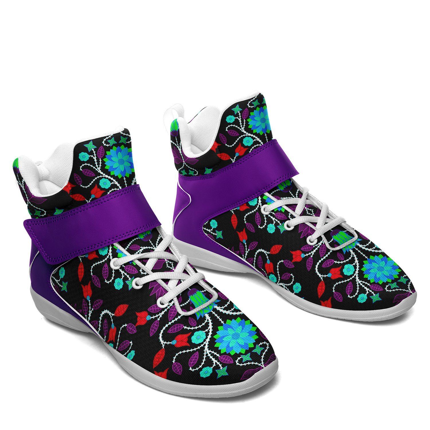 Floral Beadwork Four Clans Winter Kid's Ipottaa Basketball / Sport High Top Shoes 49 Dzine