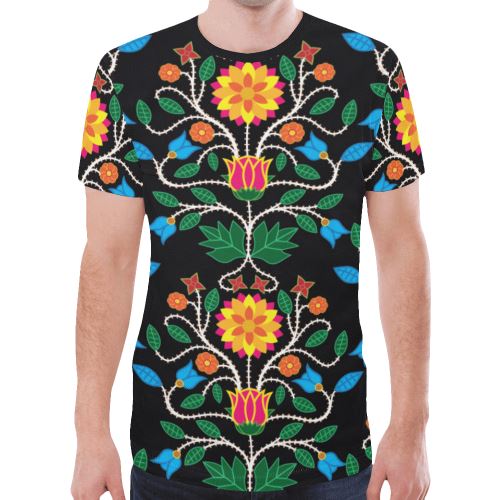 Floral Beadwork Four Clans Winter New All Over Print T-shirt for Men (Model T45) New All Over Print T-shirt for Men (T45) e-joyer