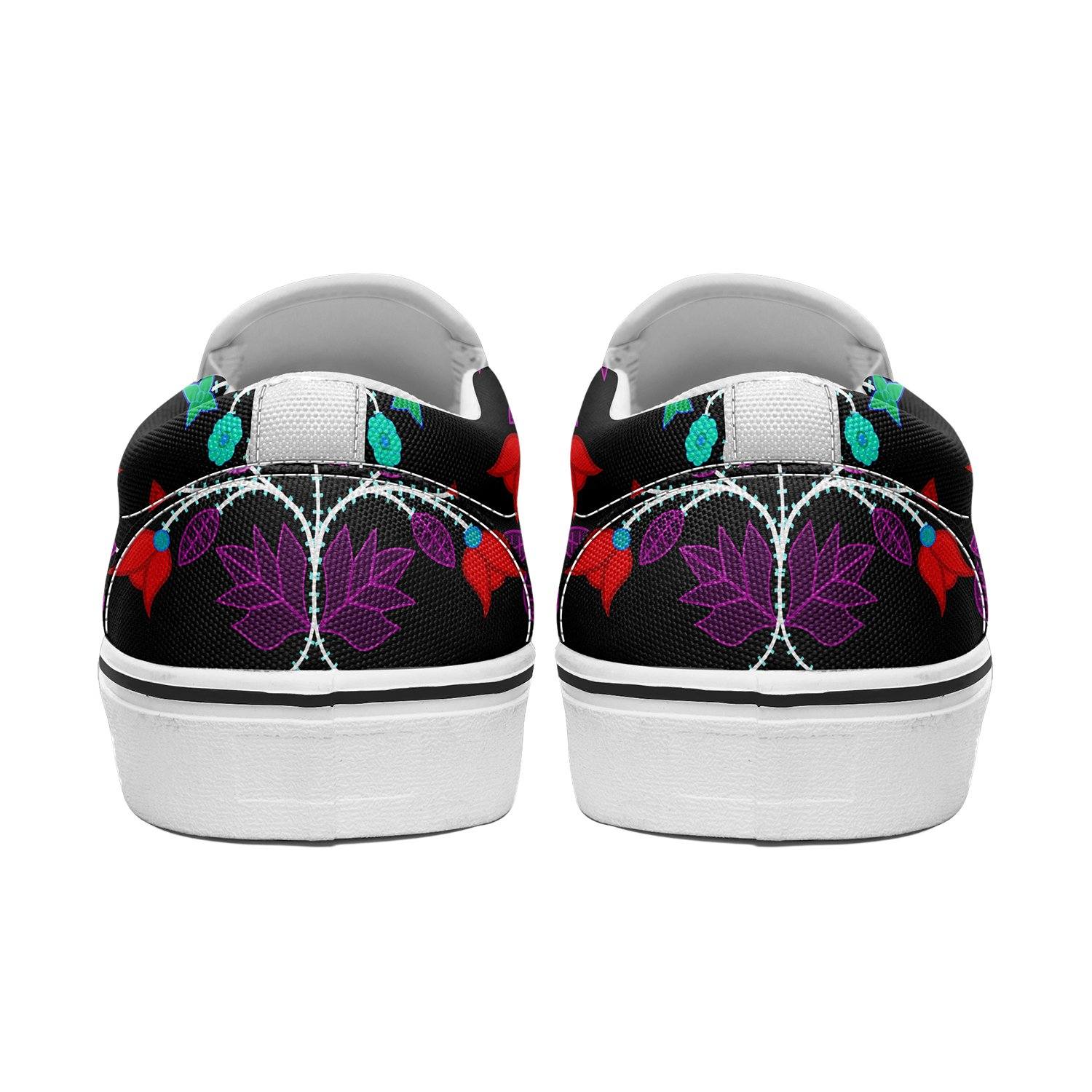 Floral Beadwork Four Clans Winter Otoyimm Canvas Slip On Shoes 49 Dzine