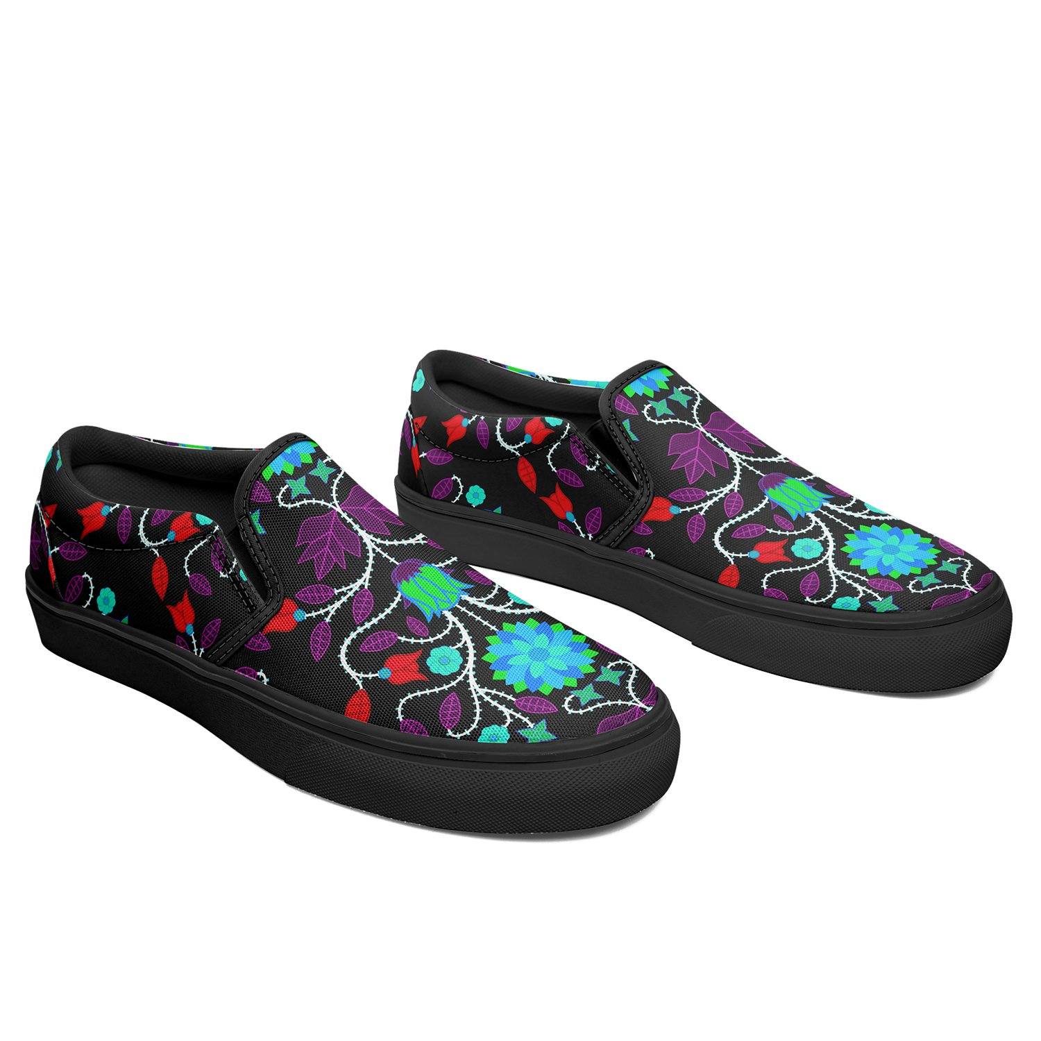 Floral Beadwork Four Clans Winter Otoyimm Canvas Slip On Shoes 49 Dzine
