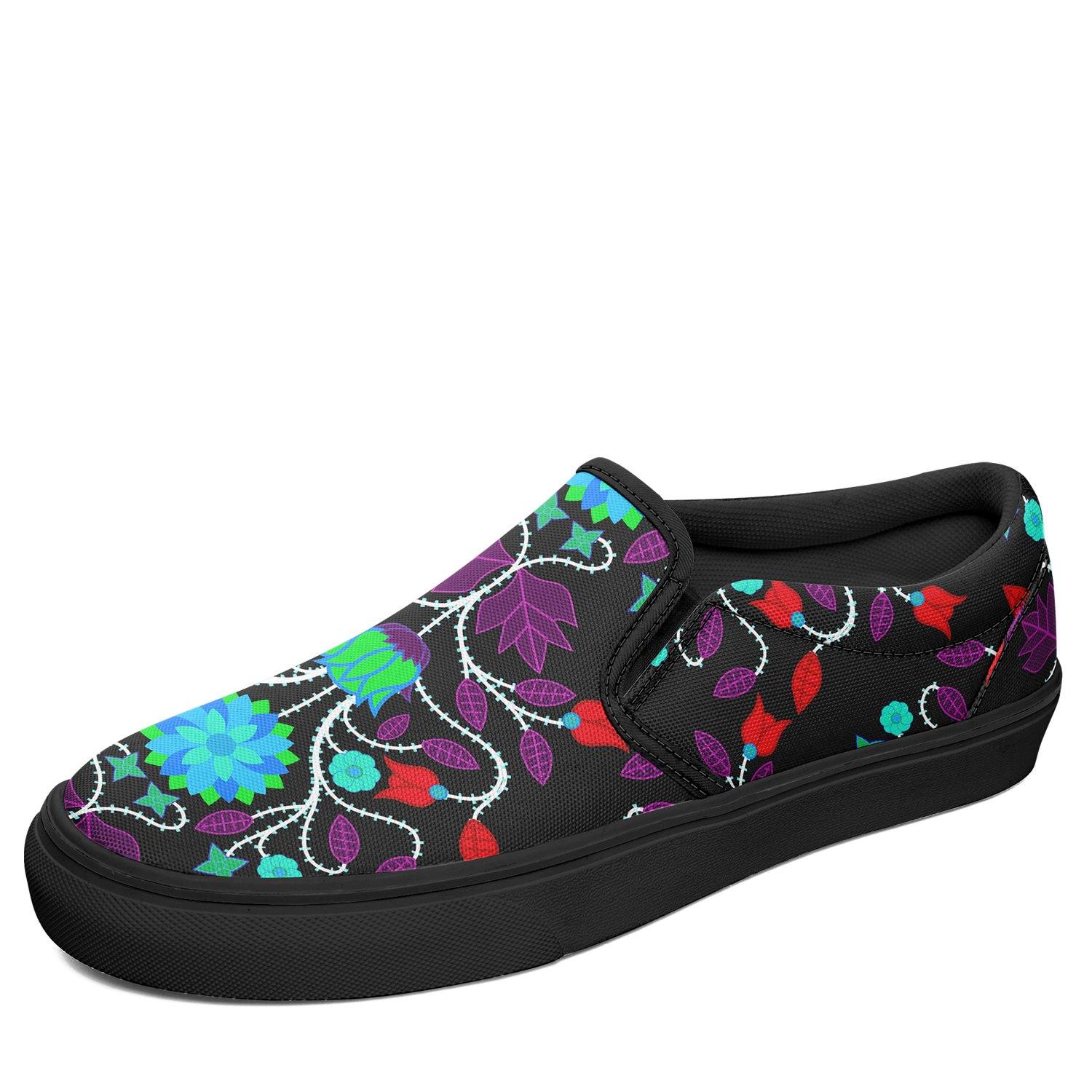 Floral Beadwork Four Clans Winter Otoyimm Canvas Slip On Shoes 49 Dzine