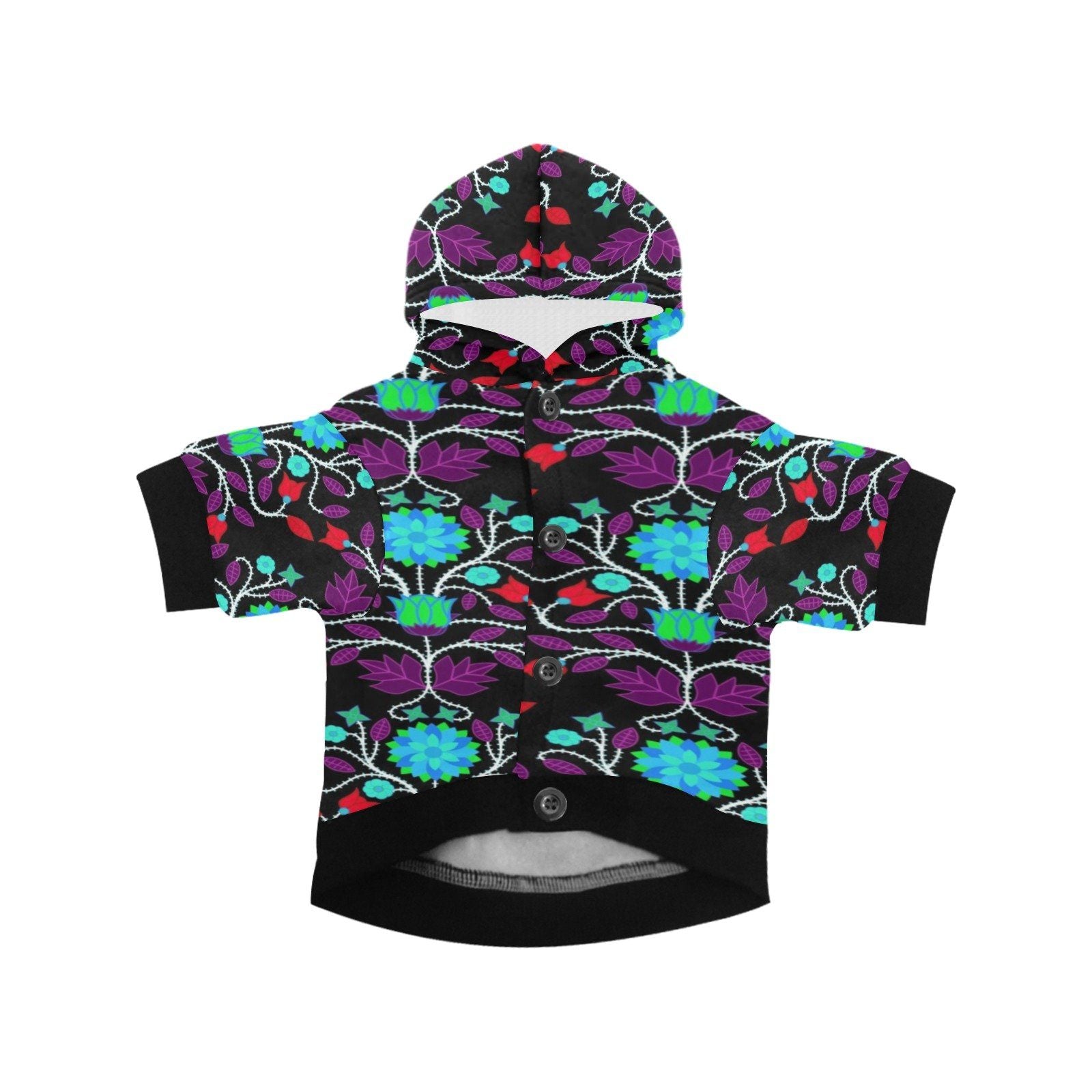 Floral Beadwork Four Clans Winter Pet Dog Hoodie Pet Dog Hoodie e-joyer