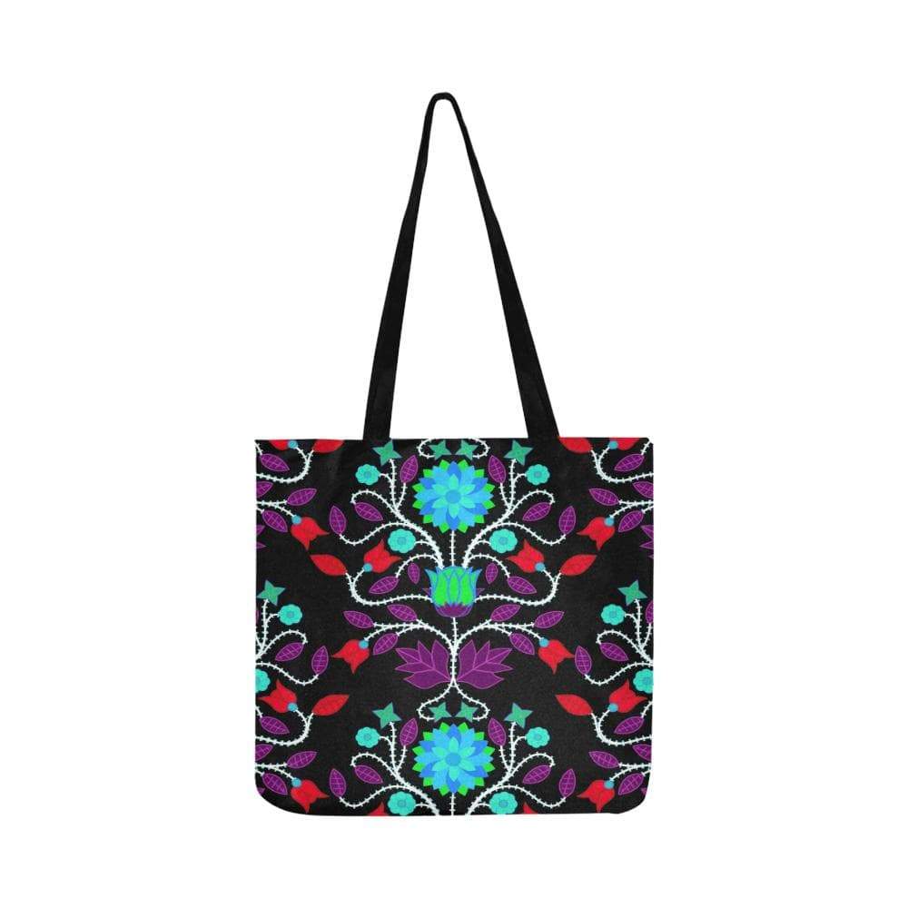 Floral Beadwork Four Clans Winter Reusable Shopping Bag Model 1660 (Two sides) Shopping Tote Bag (1660) e-joyer
