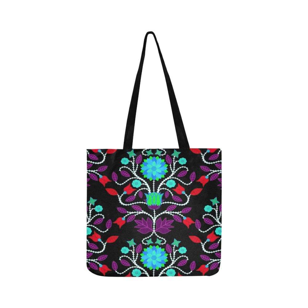 Floral Beadwork Four Clans Winter Reusable Shopping Bag Model 1660 (Two sides) Shopping Tote Bag (1660) e-joyer
