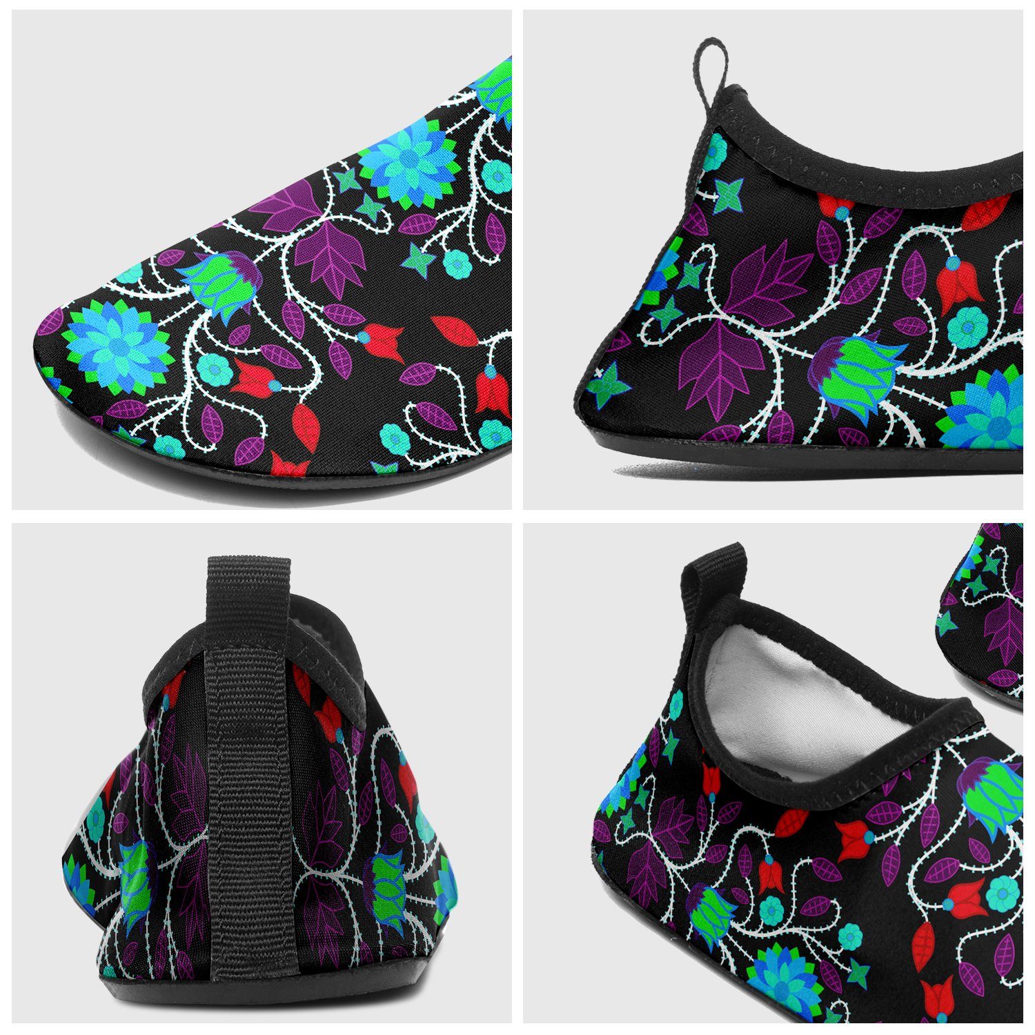 Floral Beadwork Four Clans Winter Sockamoccs Slip On Shoes 49 Dzine