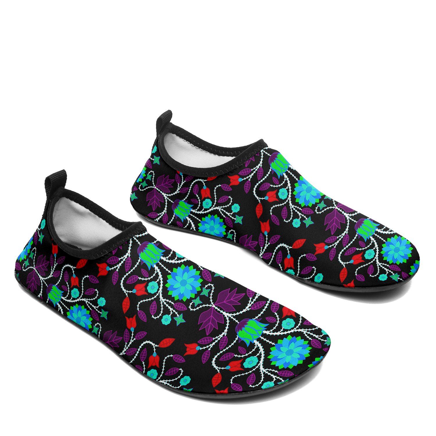 Floral Beadwork Four Clans Winter Sockamoccs Slip On Shoes 49 Dzine