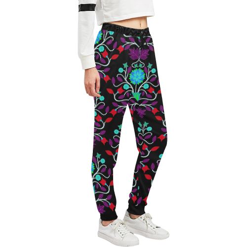 Floral Beadwork Four Clans Winter Women's All Over Print Sweatpants (Model L11) Women's All Over Print Sweatpants (L11) e-joyer