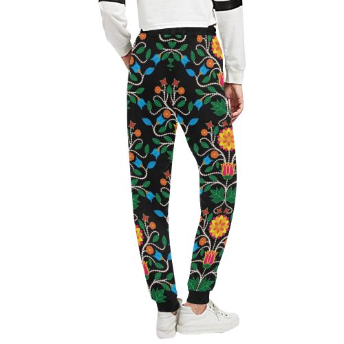 Floral Beadwork Four Clans Women's All Over Print Sweatpants (Model L11) Women's All Over Print Sweatpants (L11) e-joyer