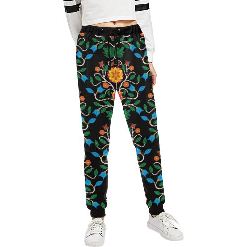 Floral Beadwork Four Clans Women's All Over Print Sweatpants (Model L11) Women's All Over Print Sweatpants (L11) e-joyer