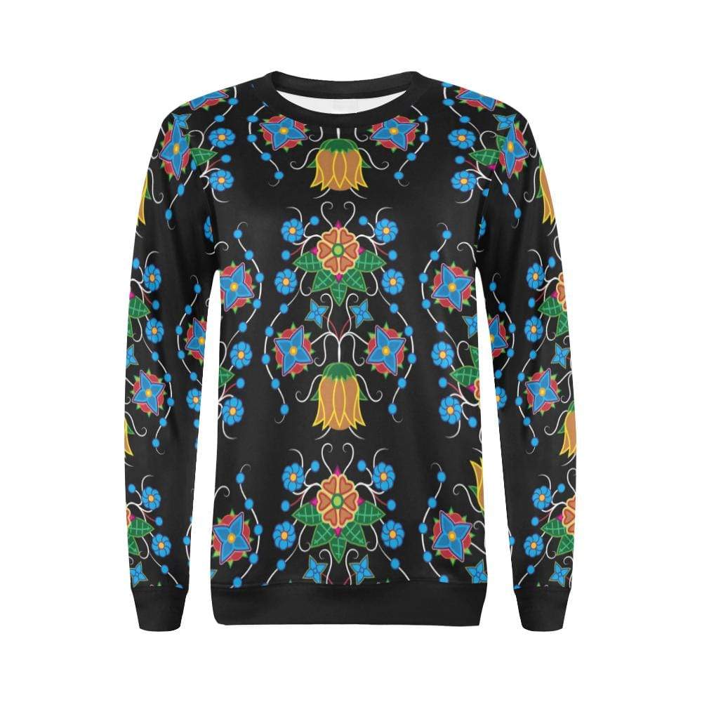 Floral Beadwork Four Mothers All Over Print Crewneck Sweatshirt for Women (Model H18) Crewneck Sweatshirt for Women (H18) e-joyer