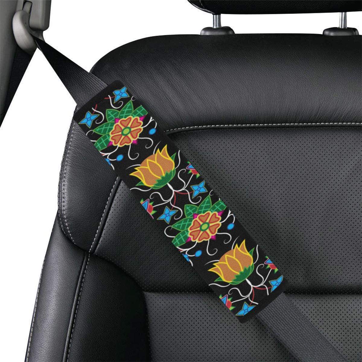 Floral Beadwork Four Mothers Car Seat Belt Cover 7''x12.6'' Car Seat Belt Cover 7''x12.6'' e-joyer