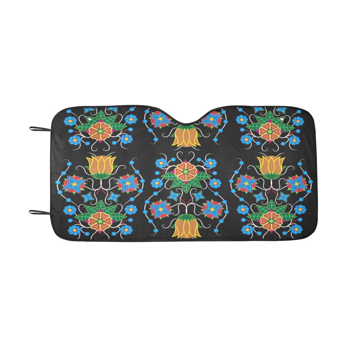 Floral Beadwork Four Mothers Car Sun Shade 55"x30" Car Sun Shade e-joyer