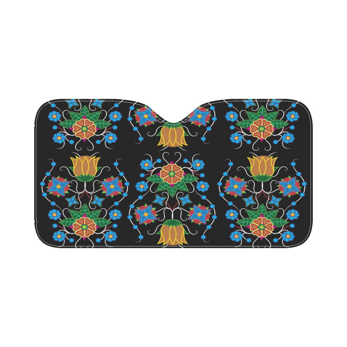 Floral Beadwork Four Mothers Car Sun Shade 55"x30" Car Sun Shade e-joyer