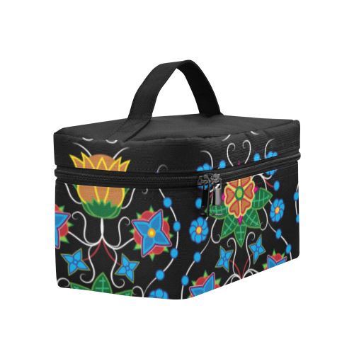 Floral Beadwork Four Mothers Cosmetic Bag/Large (Model 1658) Cosmetic Bag e-joyer