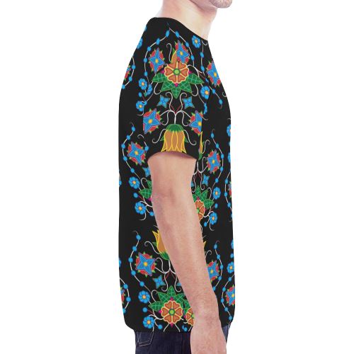 Floral Beadwork Four Mothers New All Over Print T-shirt for Men (Model T45) New All Over Print T-shirt for Men (T45) e-joyer