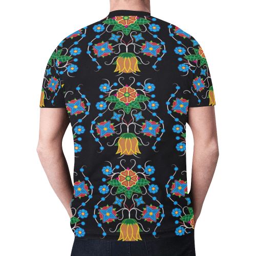 Floral Beadwork Four Mothers New All Over Print T-shirt for Men (Model T45) New All Over Print T-shirt for Men (T45) e-joyer