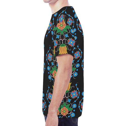 Floral Beadwork Four Mothers New All Over Print T-shirt for Men (Model T45) New All Over Print T-shirt for Men (T45) e-joyer