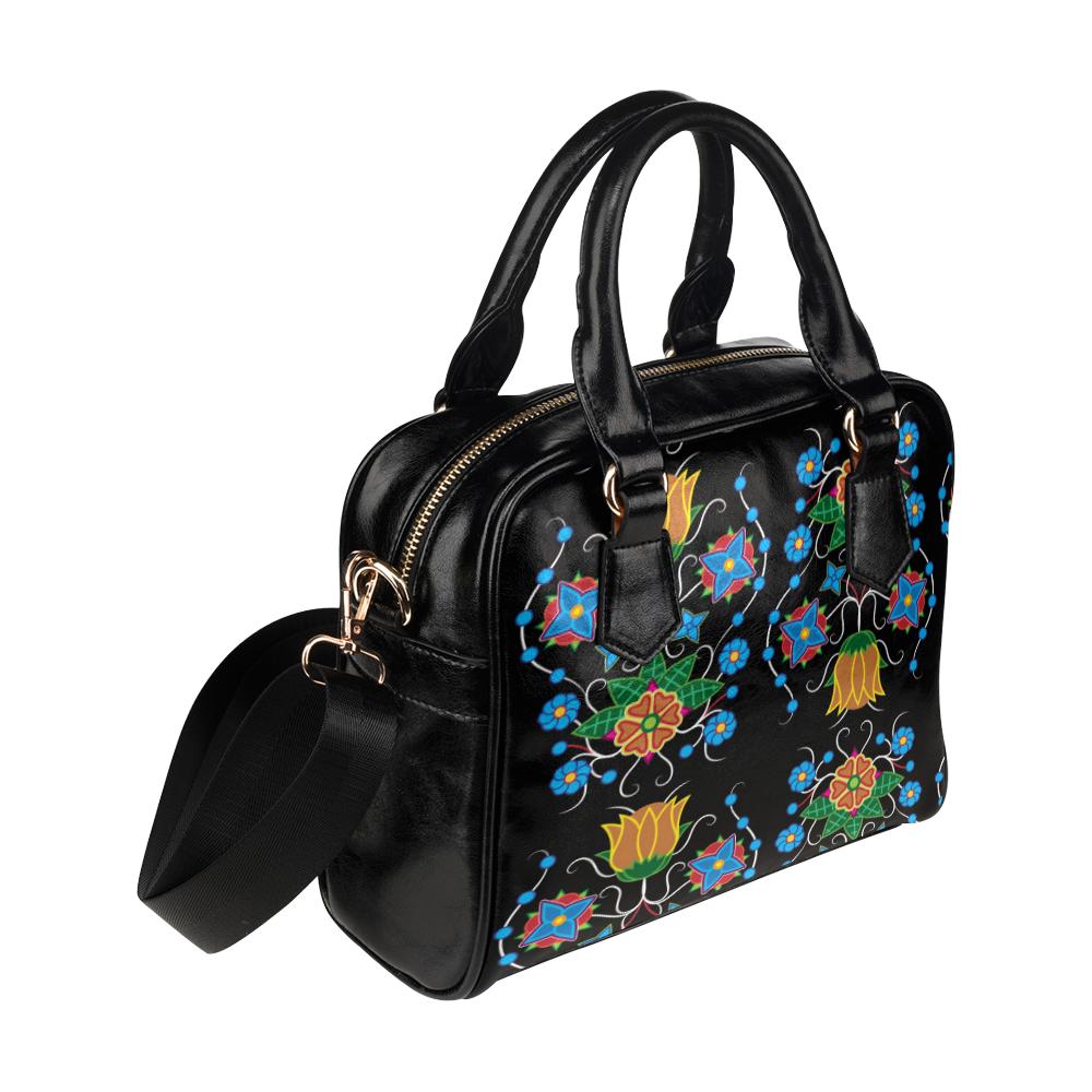 Floral Beadwork Four Mothers Shoulder Handbag (Model 1634) Shoulder Handbags (1634) e-joyer