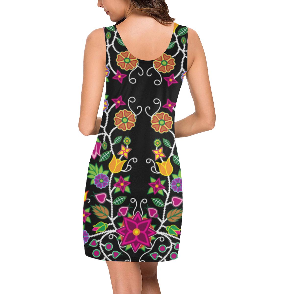 Floral Beadwork IkstsÃmiwa Vest Dress (Model D06) Medea Vest Dress (D06) e-joyer