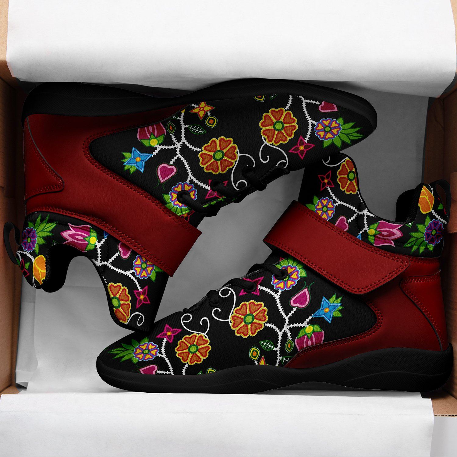 Floral Beadwork Ipottaa Basketball / Sport High Top Shoes 49 Dzine