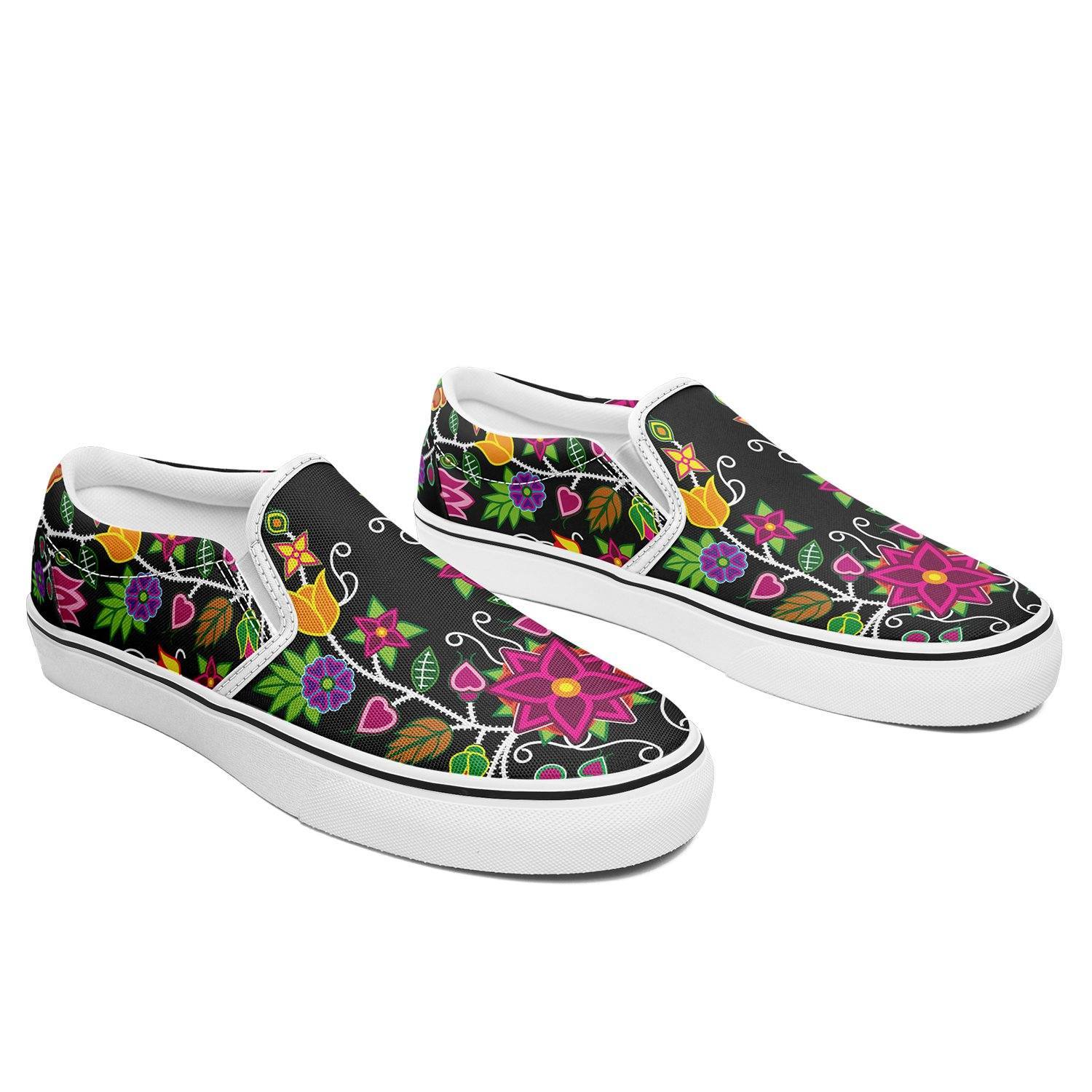 Floral Beadwork Otoyimm Kid's Canvas Slip On Shoes 49 Dzine