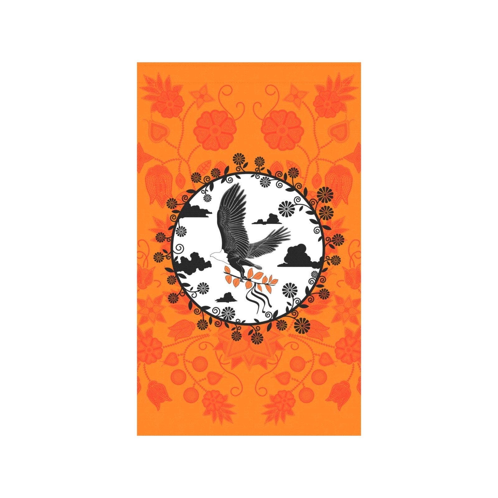 Floral Beadwork Real Orange - Carrying Their Prayers Garden Flag 36''x60'' (Two Sides Printing) Garden Flag 36‘’x60‘’ (Two Sides) e-joyer