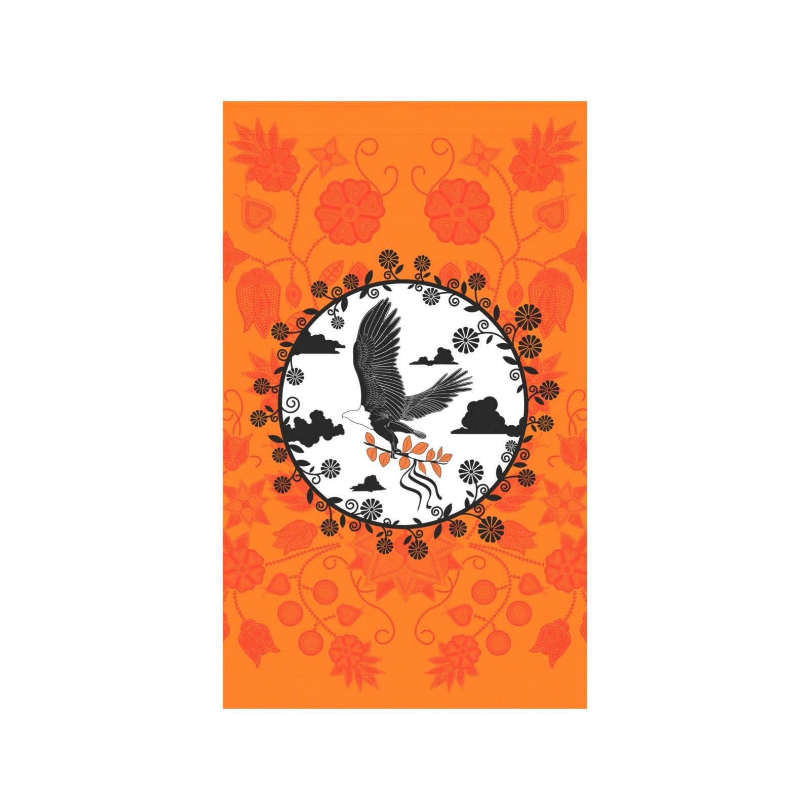 Floral Beadwork Real Orange - Carrying Their Prayers Garden Flag 36''x60'' (Two Sides Printing) Garden Flag 36‘’x60‘’ (Two Sides) e-joyer