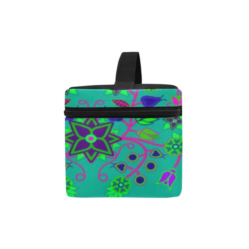 Floral Beadwork Seven Clans Deep Lake Cosmetic Bag/Large (Model 1658) Cosmetic Bag e-joyer