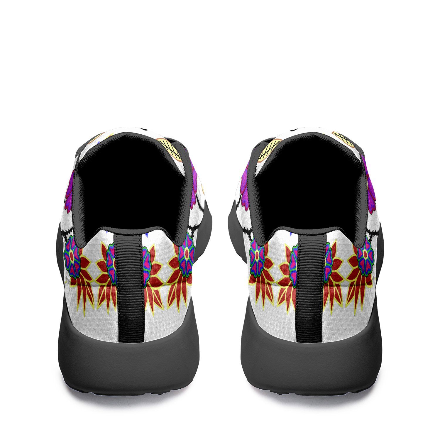 Floral Beadwork Seven Clans White Ikkaayi Sport Sneakers 49 Dzine