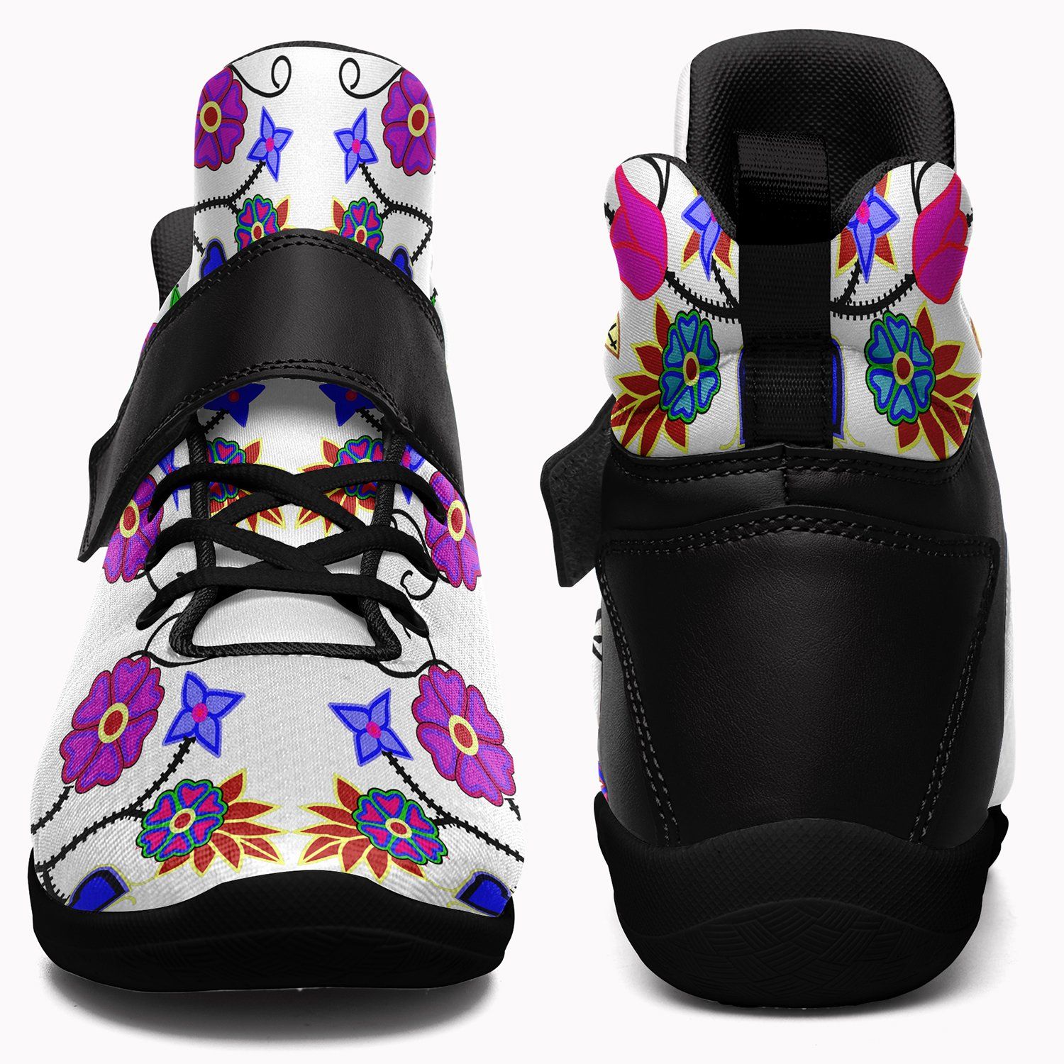 Floral Beadwork Seven Clans White Ipottaa Basketball / Sport High Top Shoes 49 Dzine