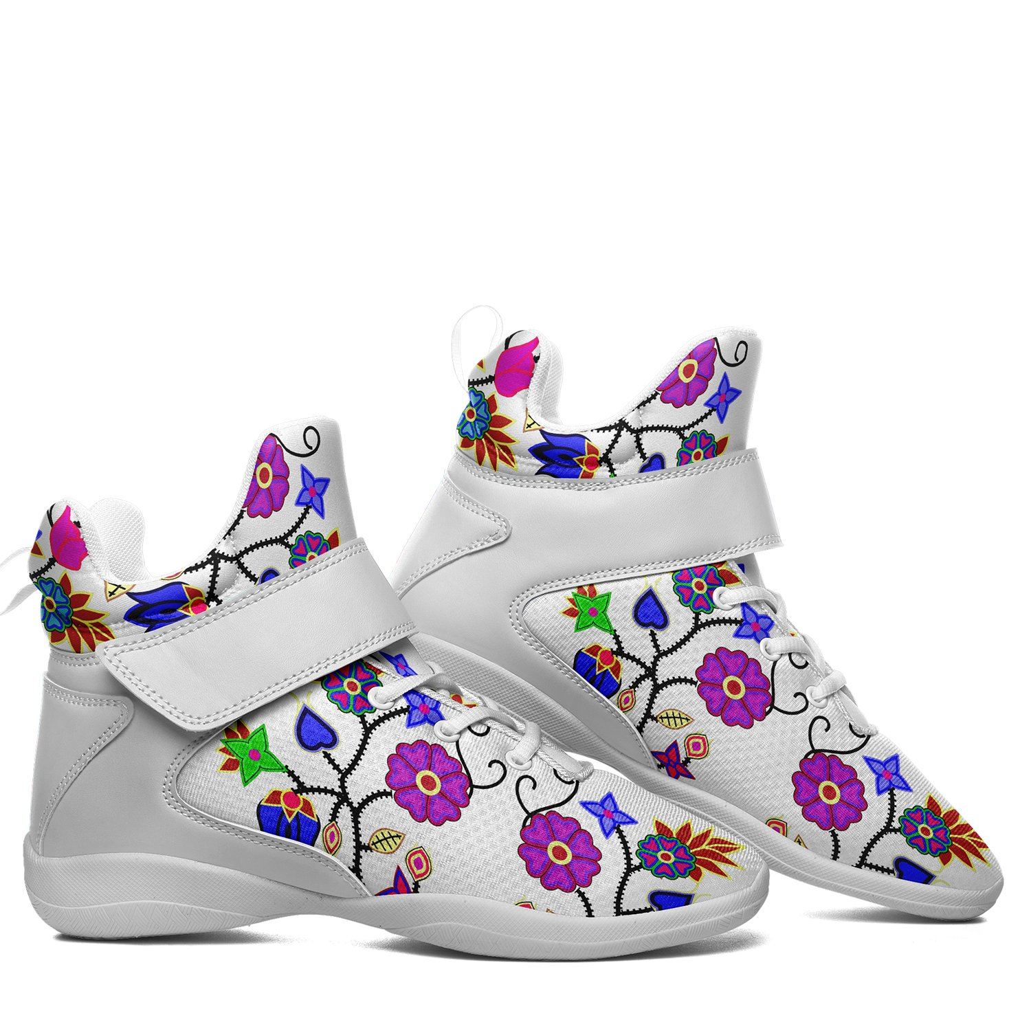 Floral Beadwork Seven Clans White Ipottaa Basketball / Sport High Top Shoes 49 Dzine