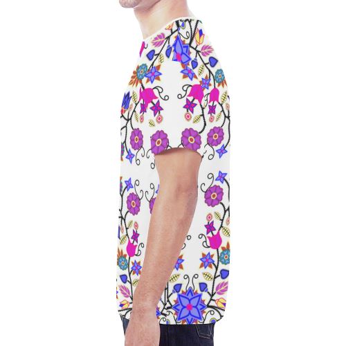 Floral Beadwork Seven Clans White New All Over Print T-shirt for Men (Model T45) New All Over Print T-shirt for Men (T45) e-joyer