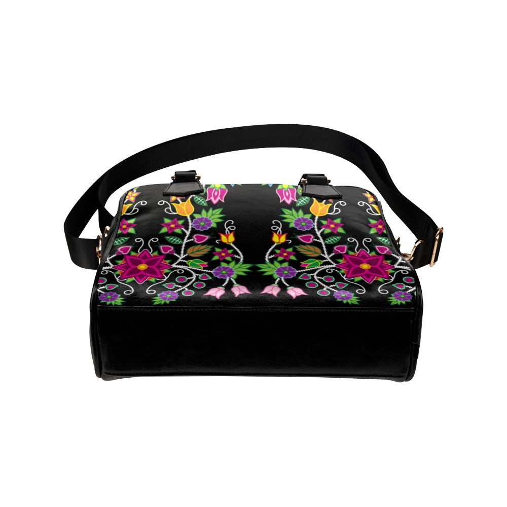 Floral Beadwork Shoulder Handbag (Model 1634) Shoulder Handbags (1634) e-joyer