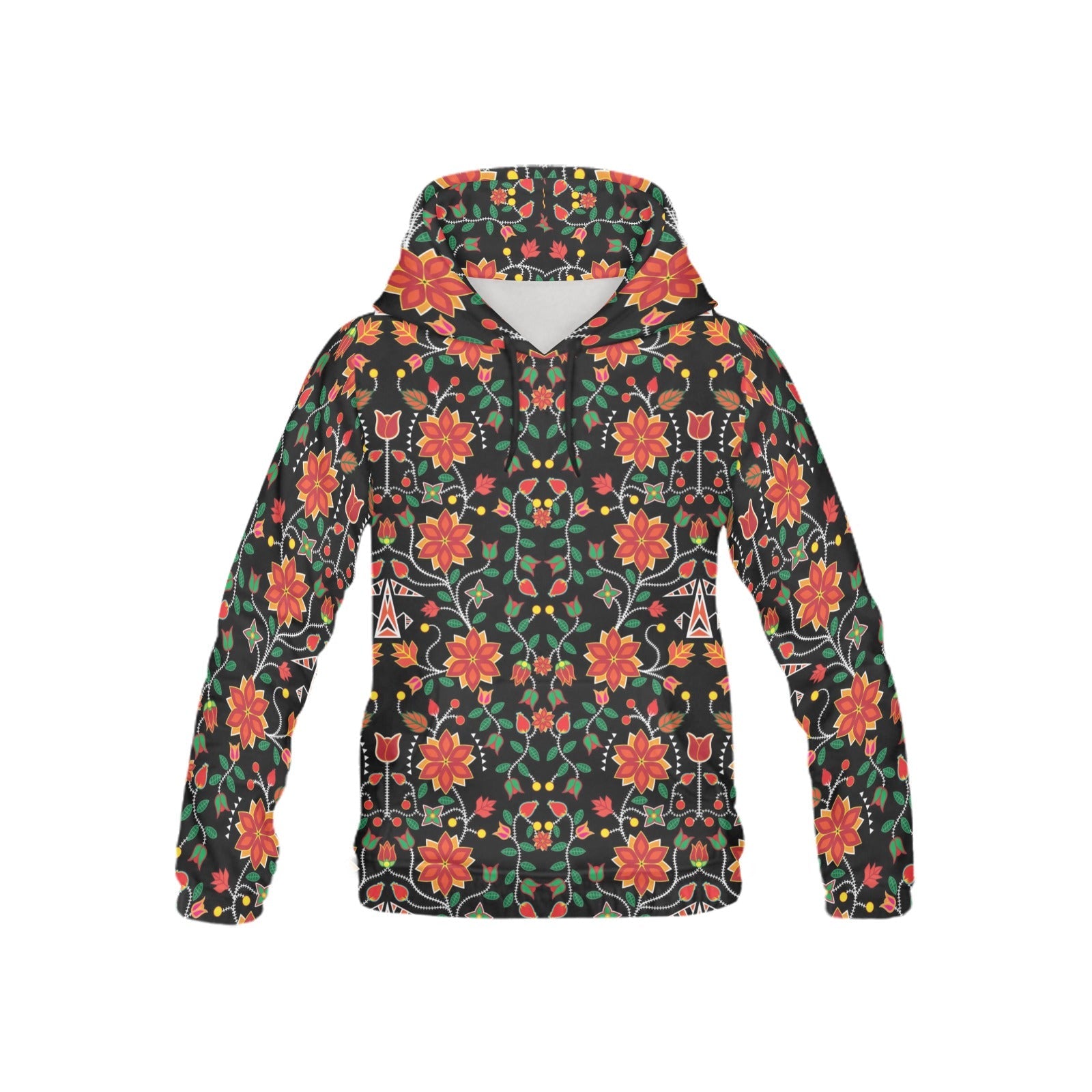 Floral Beadwork Six Bands All Over Print Hoodie for Kid (USA Size) (Model H13) All Over Print Hoodie for Kid (H13) e-joyer
