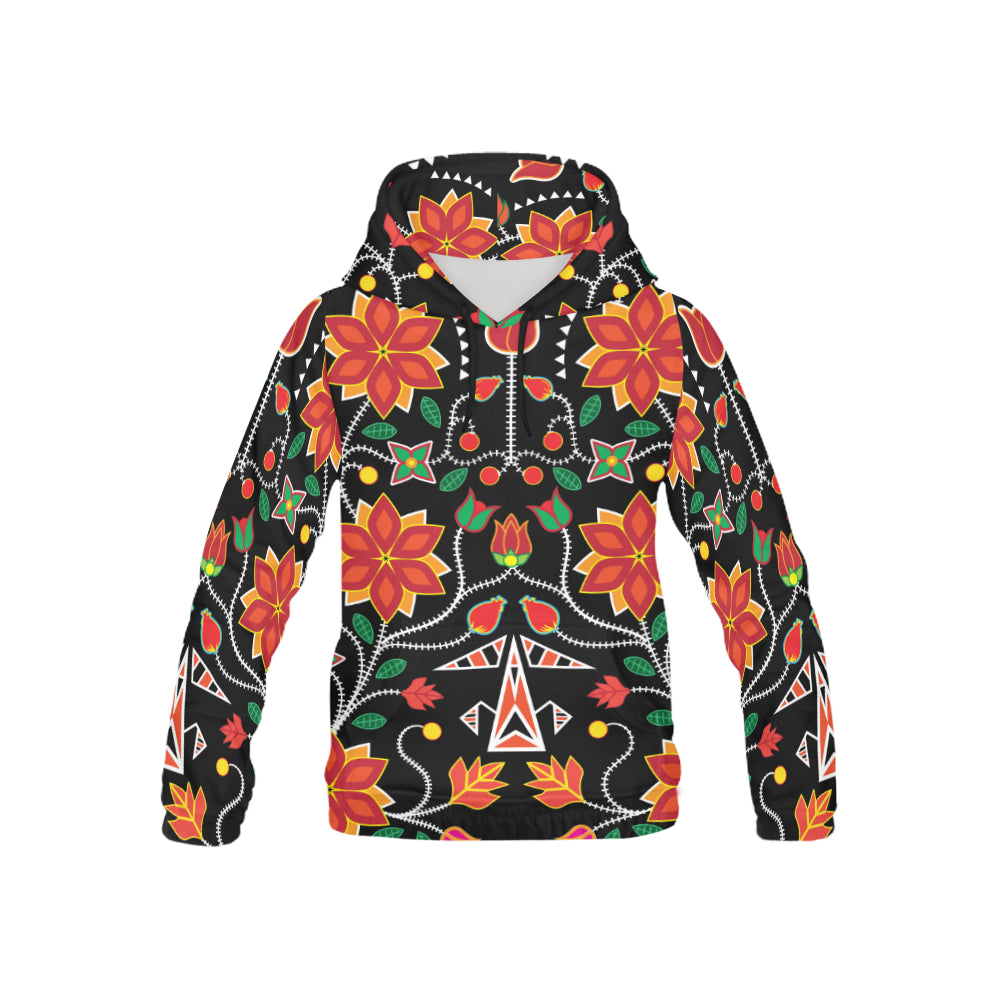 Floral Beadwork Six Bands All Over Print Hoodie for Kid (USA Size) (Model H13) All Over Print Hoodie for Kid (H13) e-joyer