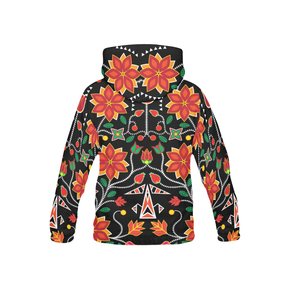 Floral Beadwork Six Bands All Over Print Hoodie for Kid (USA Size) (Model H13) All Over Print Hoodie for Kid (H13) e-joyer