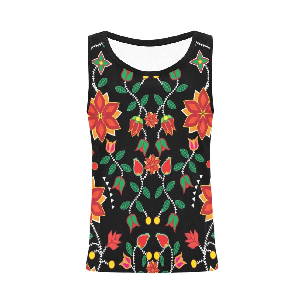 Floral Beadwork Six Bands All Over Print Tank Top for Women (Model T43) All Over Print Tank Top for Women (T43) e-joyer
