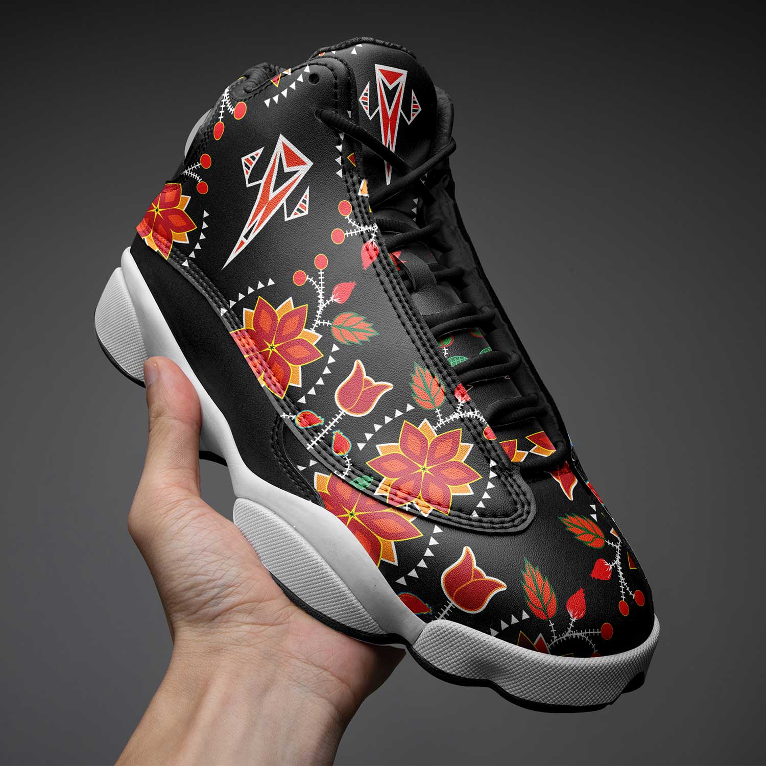 Floral Beadwork Six Bands Athletic Shoes Herman