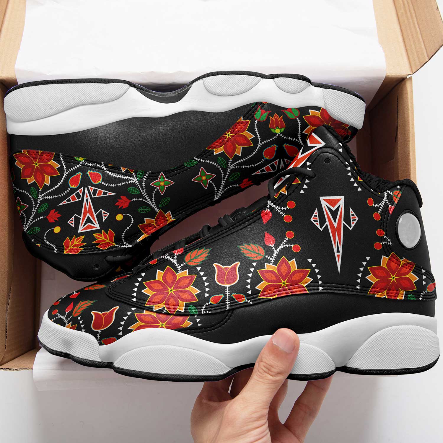 Floral Beadwork Six Bands Athletic Shoes Herman