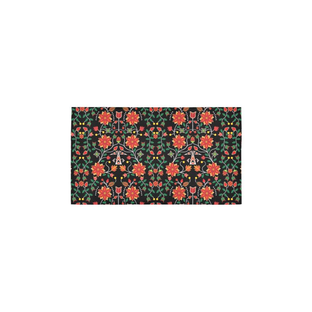 Floral Beadwork Six Bands Bath Rug 16''x 28'' Bath Rug 16''x 28'' e-joyer
