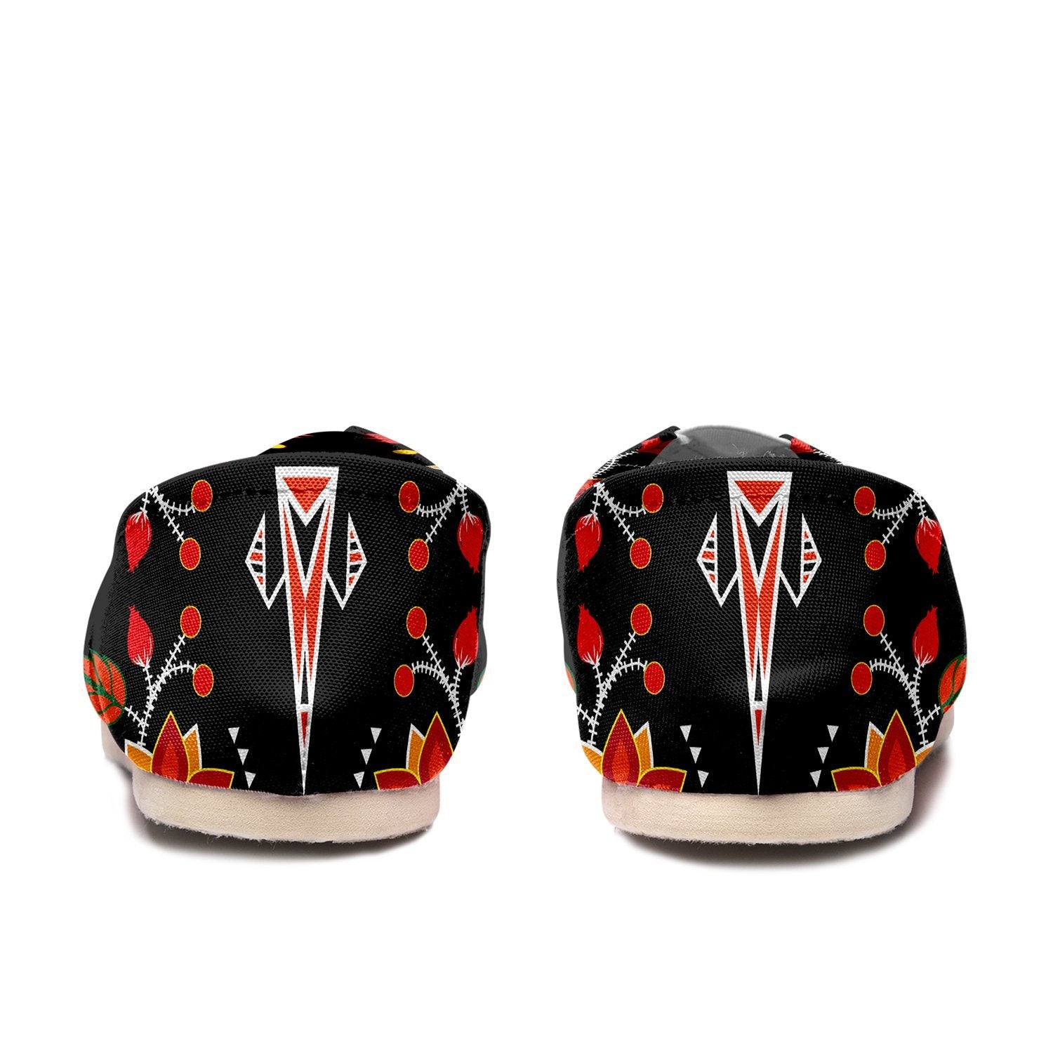 Floral Beadwork Six Bands Casual Unisex Slip On Shoe Herman
